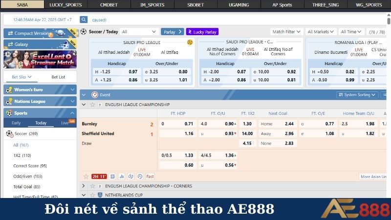 Đôi nét về sảnh thể thao AE888