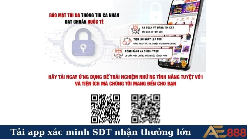 Tải app xác minh SĐT nhận thưởng lớn