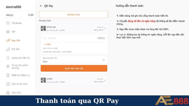 Thanh toán qua QR Pay