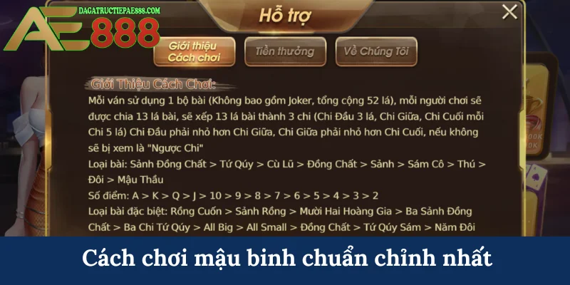 Cách chơi mậu binh chuẩn chỉnh nhất