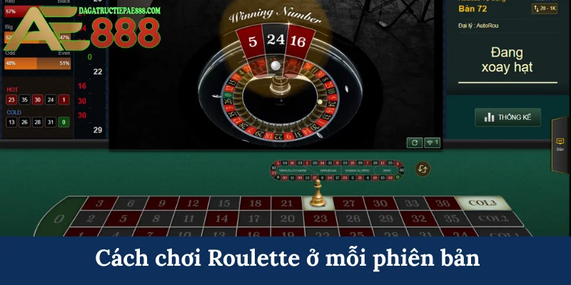 Cách chơi Roulette ở mỗi phiên bản