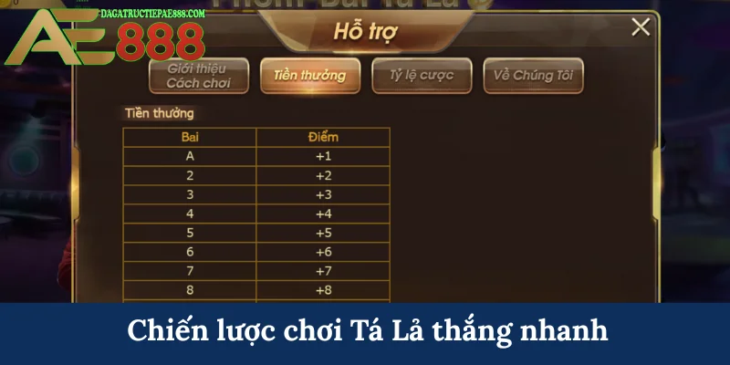 Chiến lược chơi Tá Lả thắng nhanh