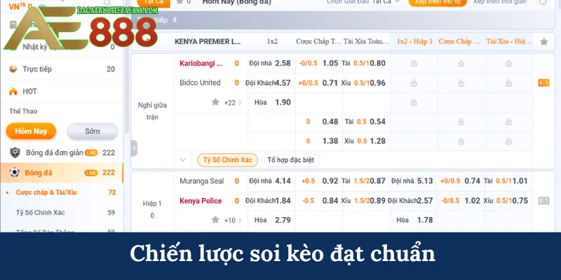 Chiến lược soi kèo đạt chuẩn