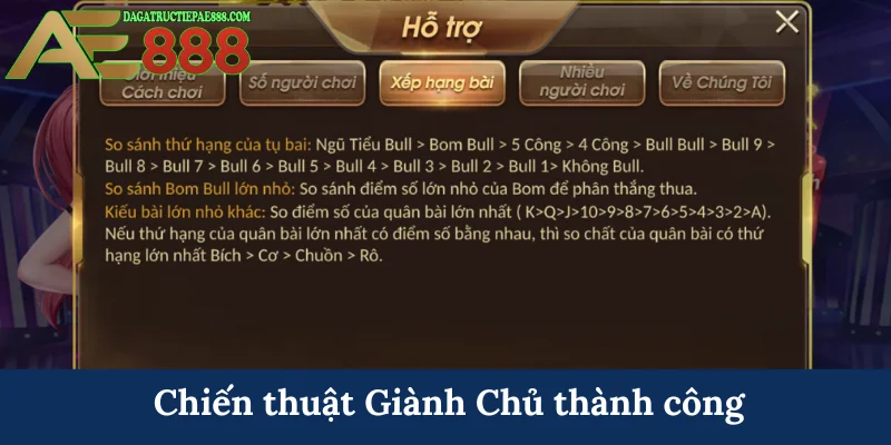 Chiến thuật Giành Chủ thành công