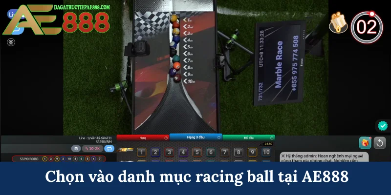 Chọn vào danh mục racing ball tại AE888