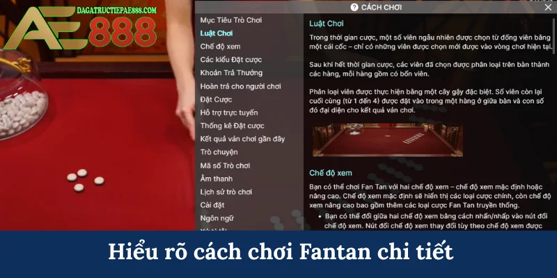 Hiểu rõ cách chơi Fantan chi tiết