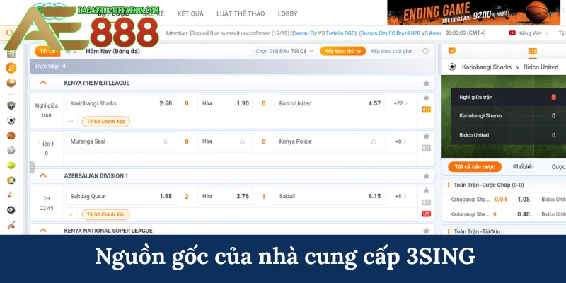 Nguồn gốc của nhà cung cấp 3SING