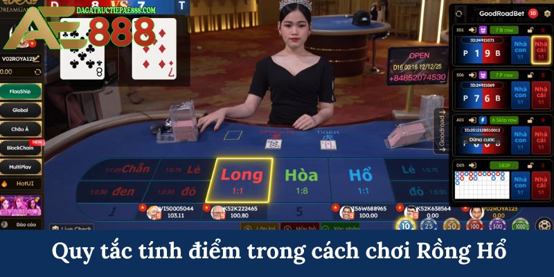 Quy tắc tính điểm trong cách chơi Rồng Hổ