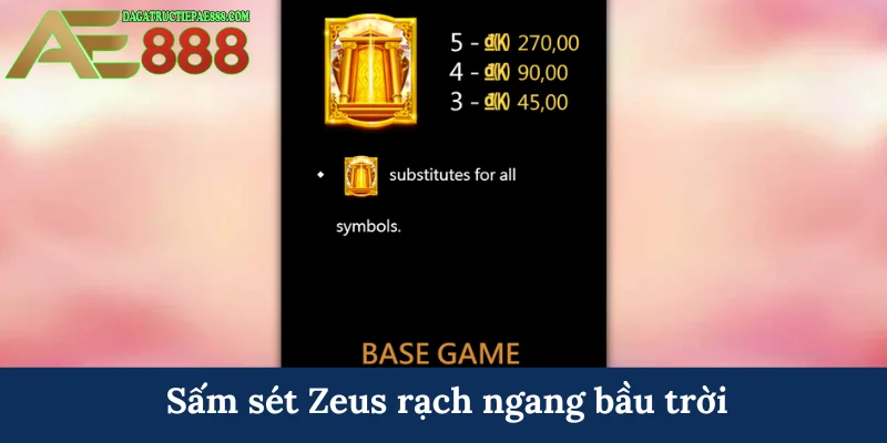 Sấm sét Zeus rạch ngang bầu trời