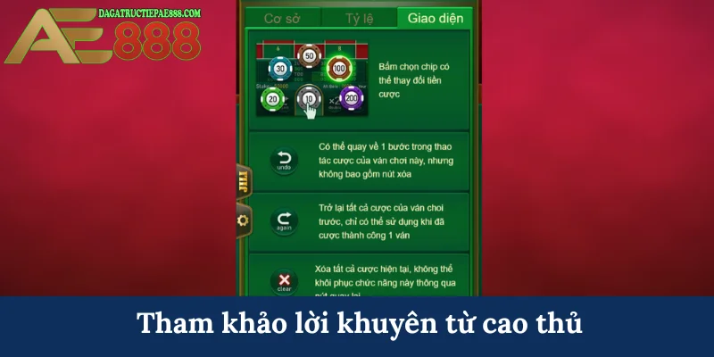 Tham khảo lời khuyên từ cao thủ