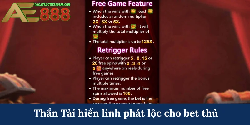 Thần Tài hiển linh phát lộc cho bet thủ