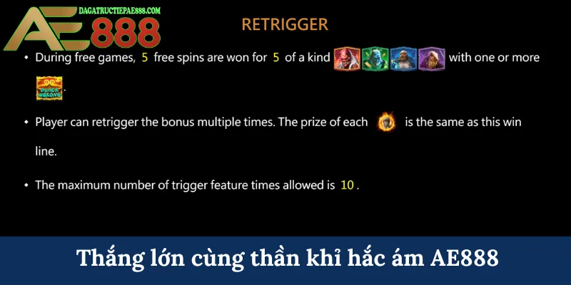 Thắng lớn cùng thần khỉ hắc ám AE888