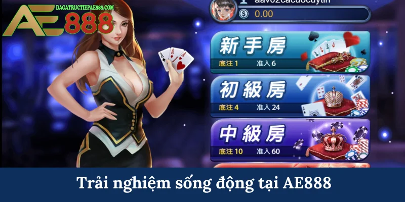 Trải nghiệm sống động tại AE888