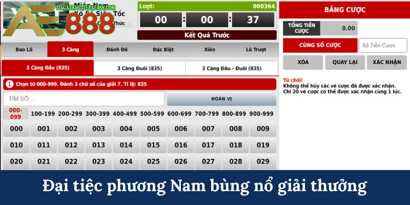 Đại tiệc phương Nam bùng nổ giải thưởng